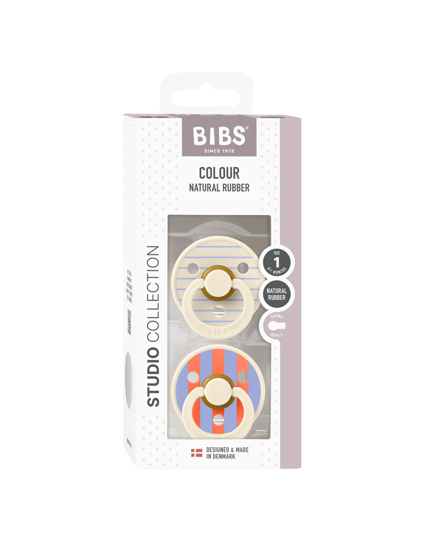 BIBS Studio Colour Pin 2 pack Ivory/Hush