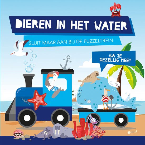 Puzzeltrein Dieren in het water + boekje