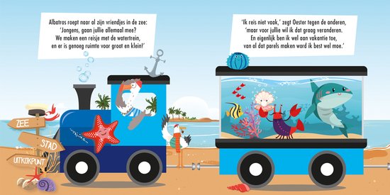 Puzzeltrein Dieren in het water + boekje